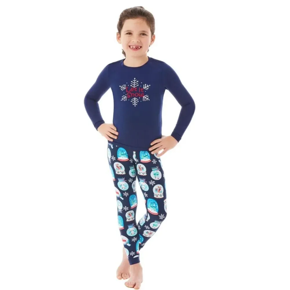 NEW Unisex Sz 8 Christmas Holiday LET IT SNOW Snug Fittting Pajama Lounge Set